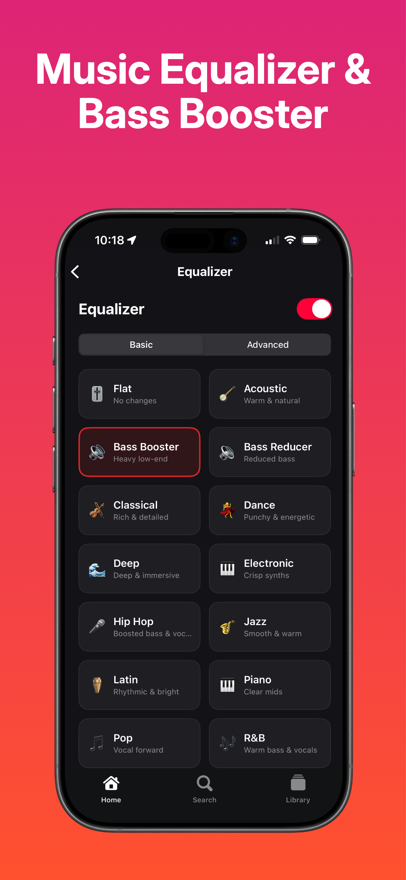 Equalizer and bass booster